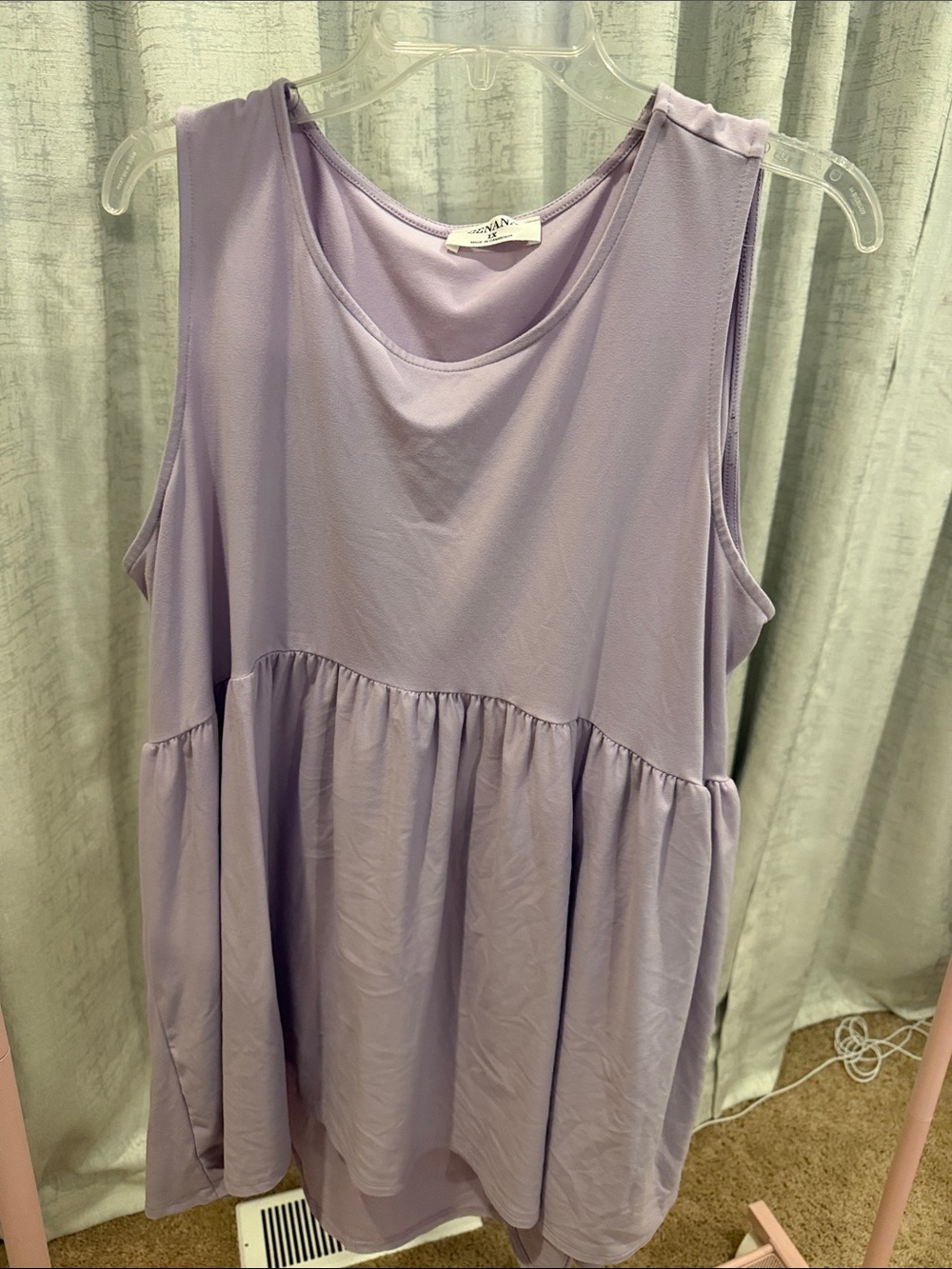 Sleeveless Lavender Tiered Women's tunic